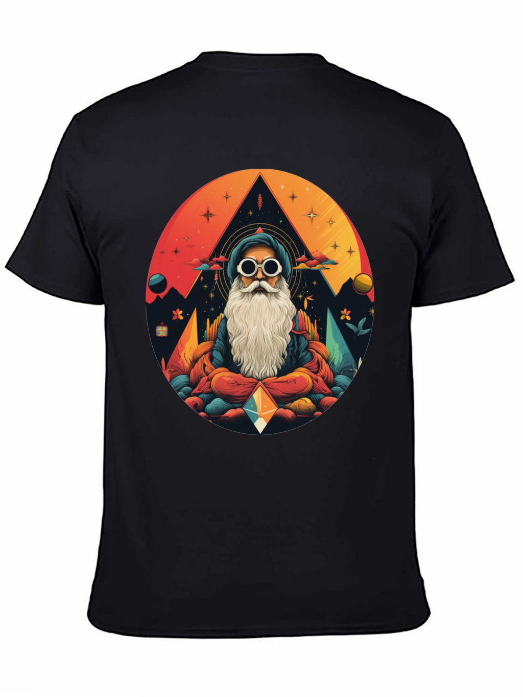 Mystic Mountain Meditation Tee -  Graphic Print