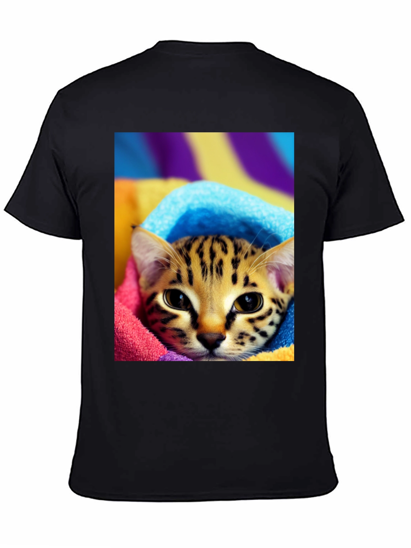 Cute Cat in Towel T-Shirt