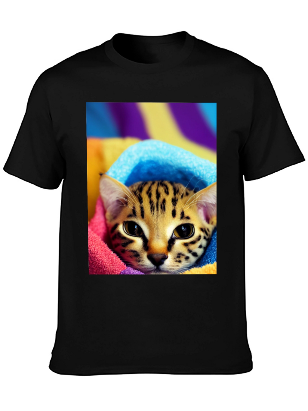Cute Cat in Towel T-Shirt