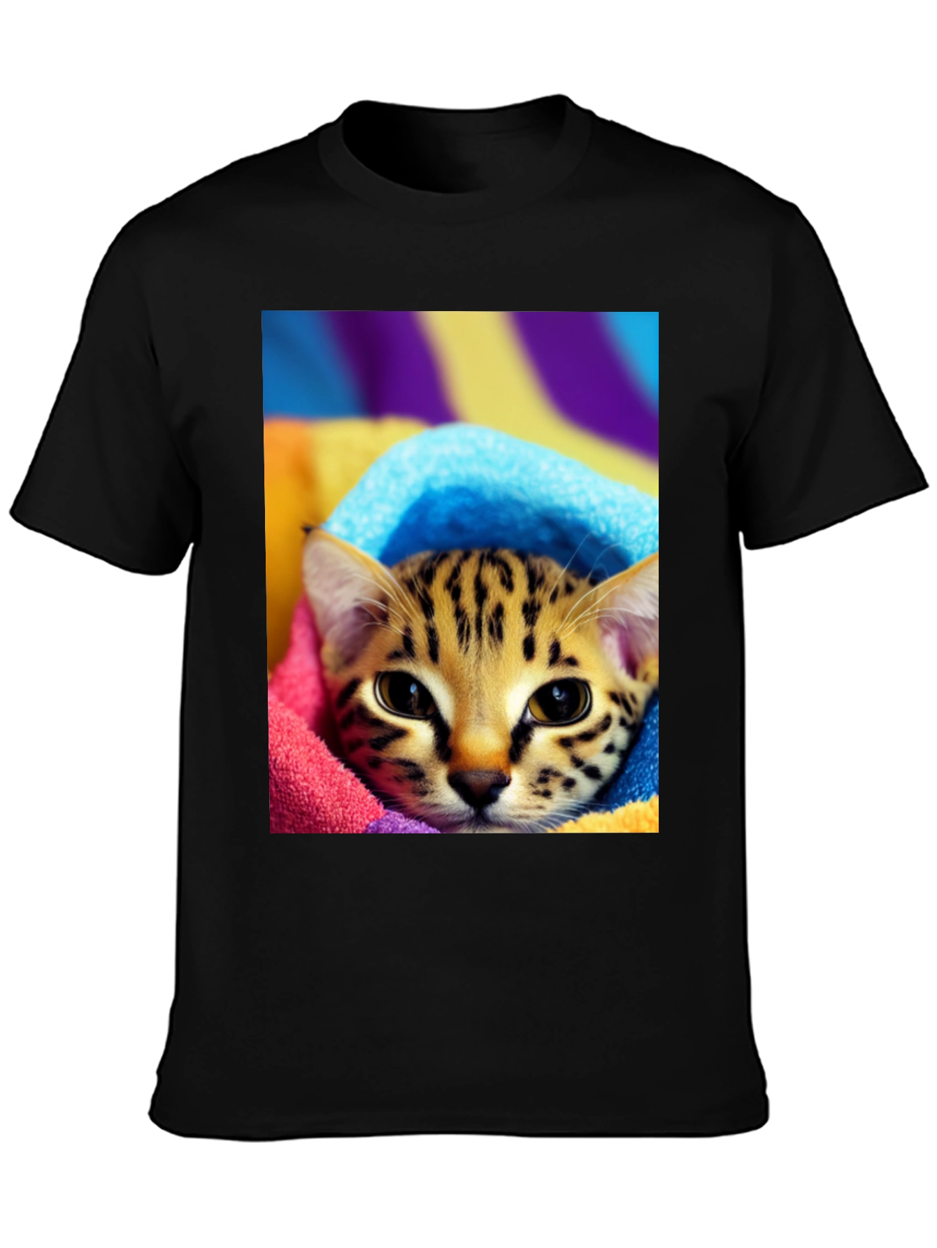 Cute Cat in Towel T-Shirt