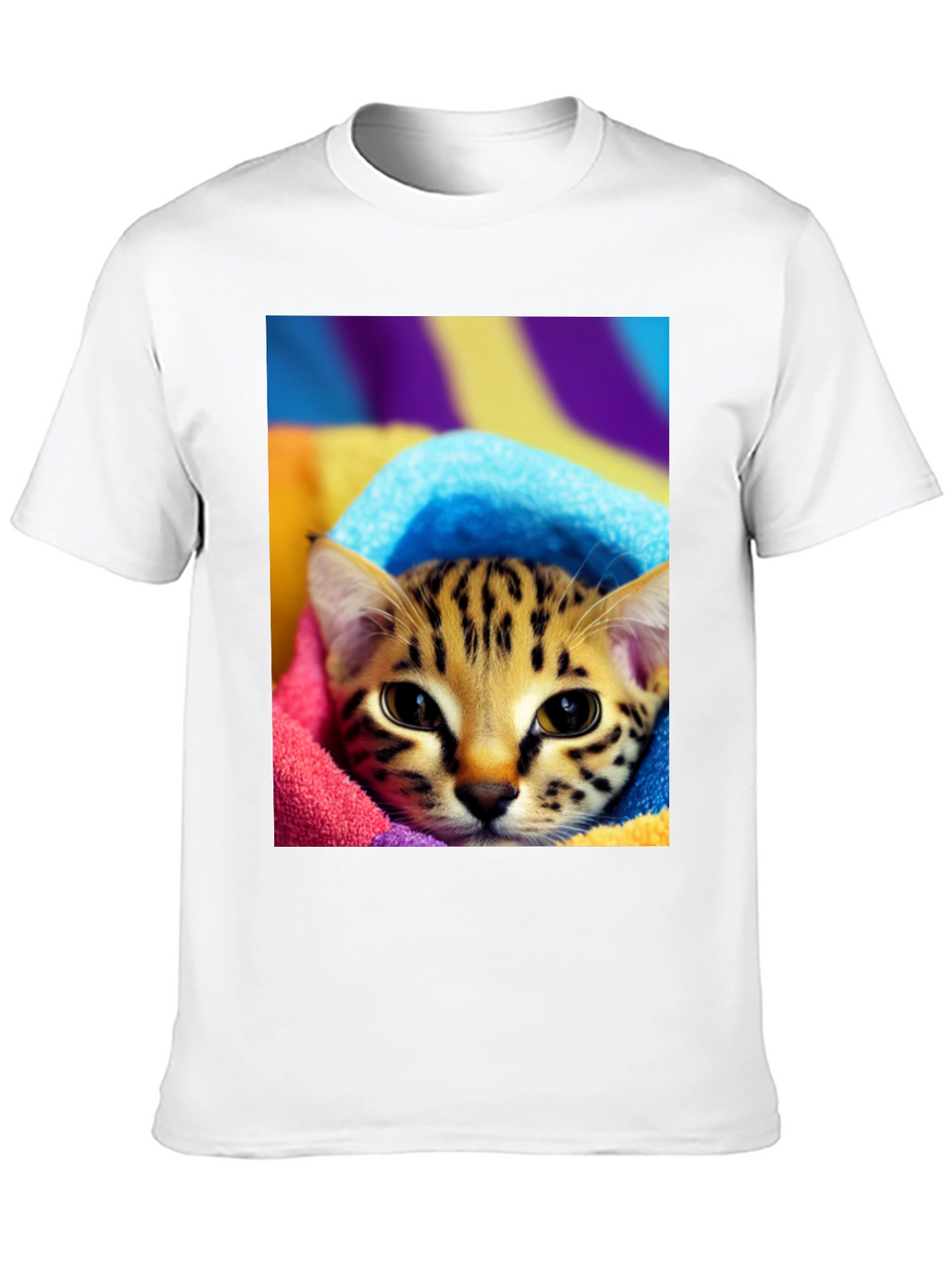 Cute Cat in Towel T-Shirt