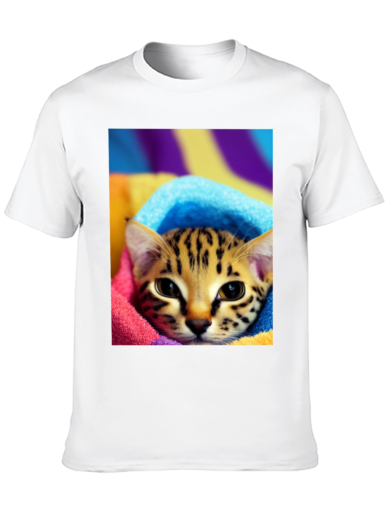 Cute Cat in Towel T-Shirt