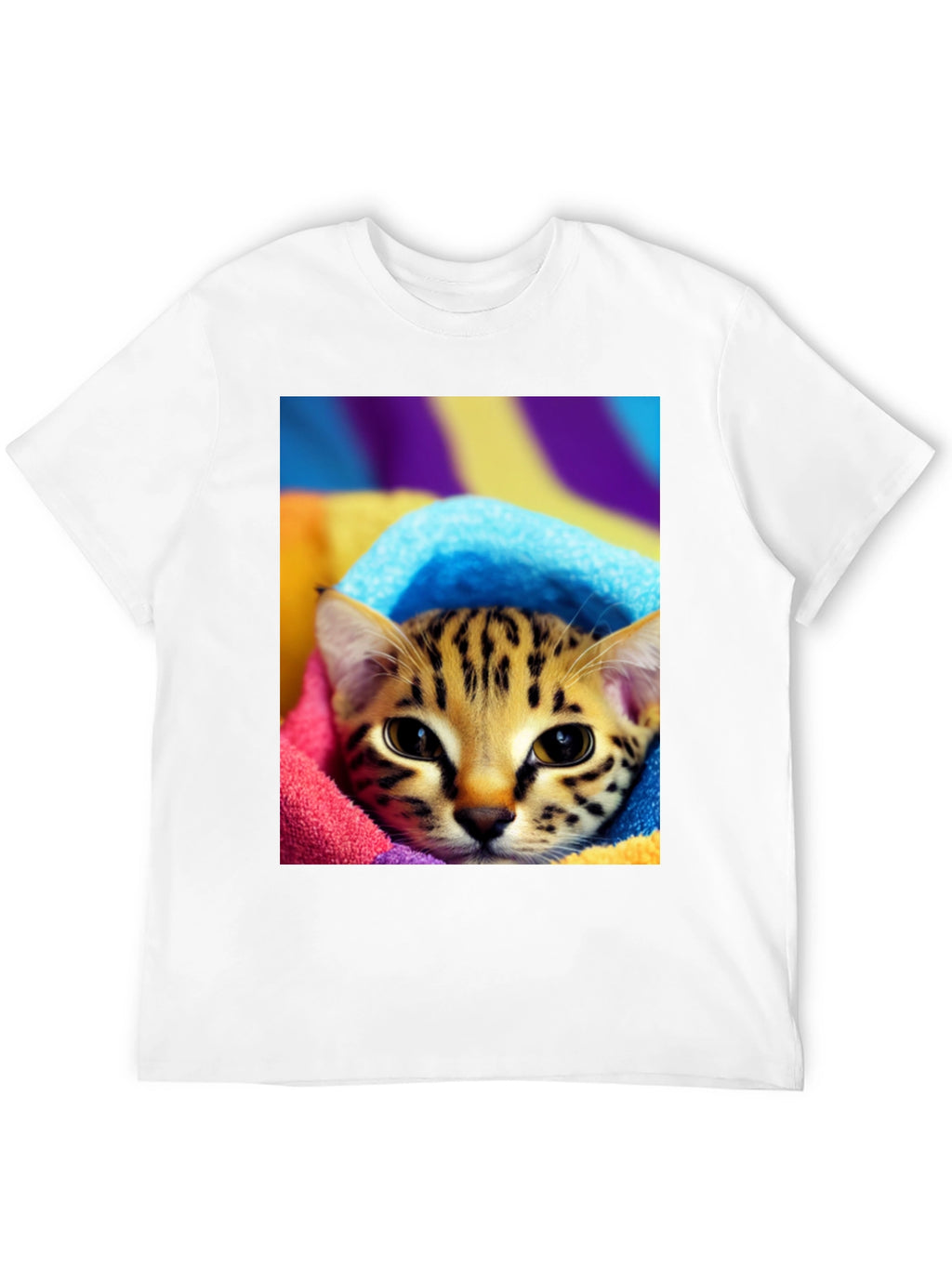Cute Cat in Towel T-Shirt