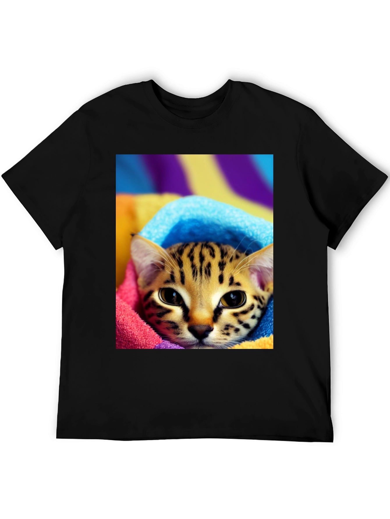 Cute Cat in Towel T-Shirt