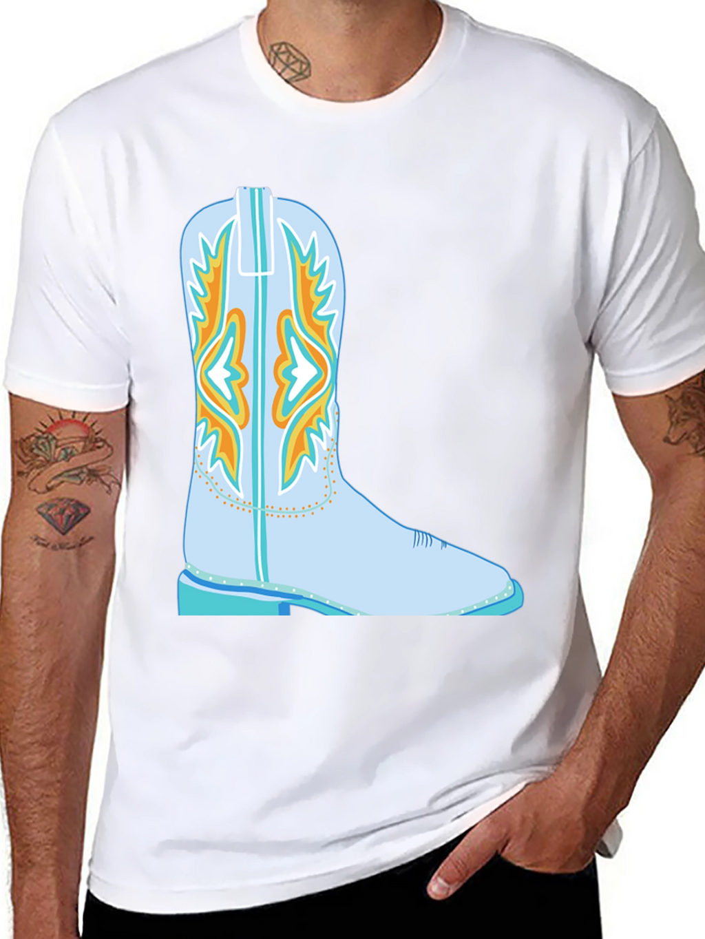 Cowboy Boot Graphic Tee - Western Style