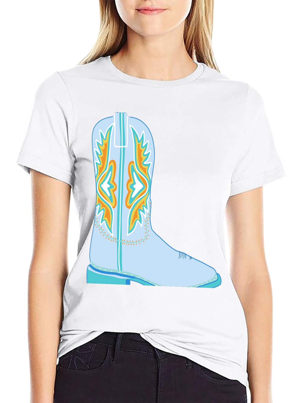 Cowboy Boot Graphic Tee - Western Style