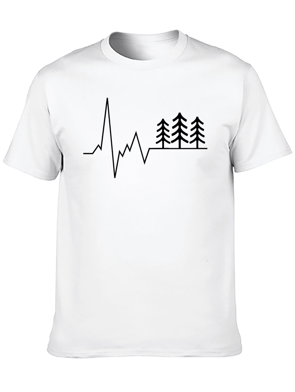 Heartbeat Forest Black T-Shirt