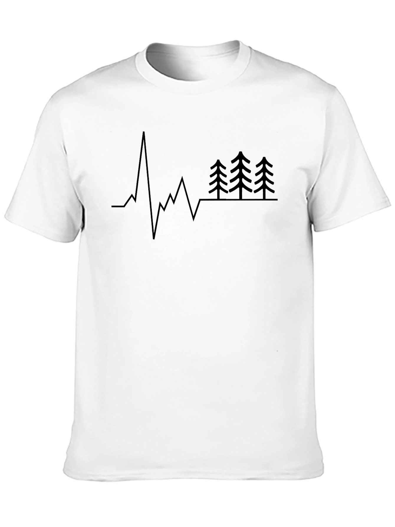 Heartbeat Forest Black T-Shirt