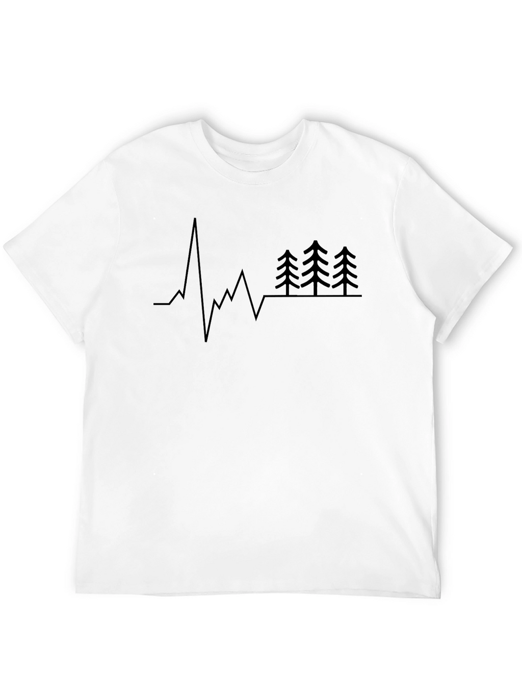 Heartbeat Forest Black T-Shirt
