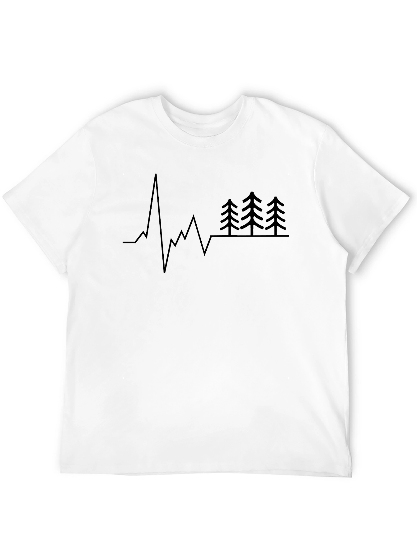 Heartbeat Forest Black T-Shirt