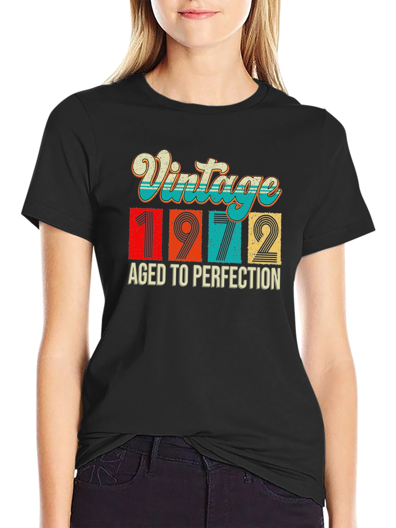 Vintage 1972 Aged to Perfection Graphic T-Shirt