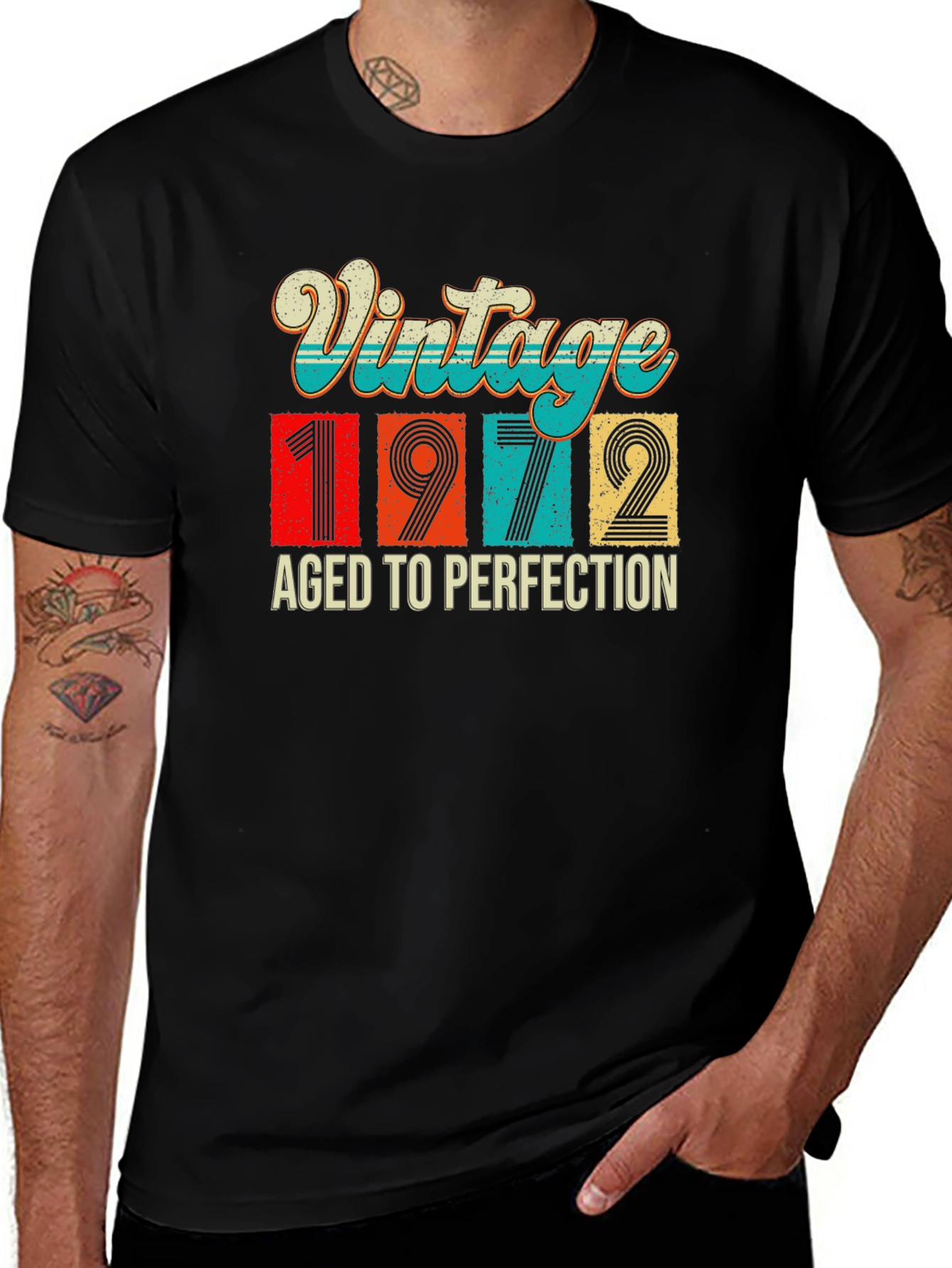 Vintage 1972 Aged to Perfection Graphic T-Shirt