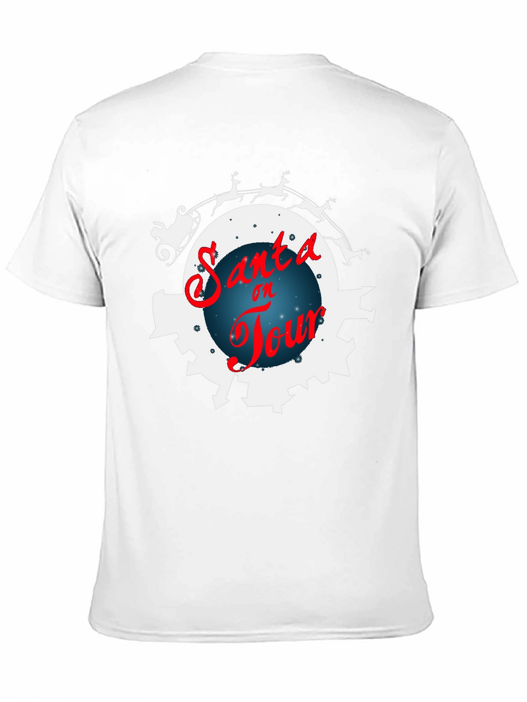 Santa on Tour Black T-Shirt