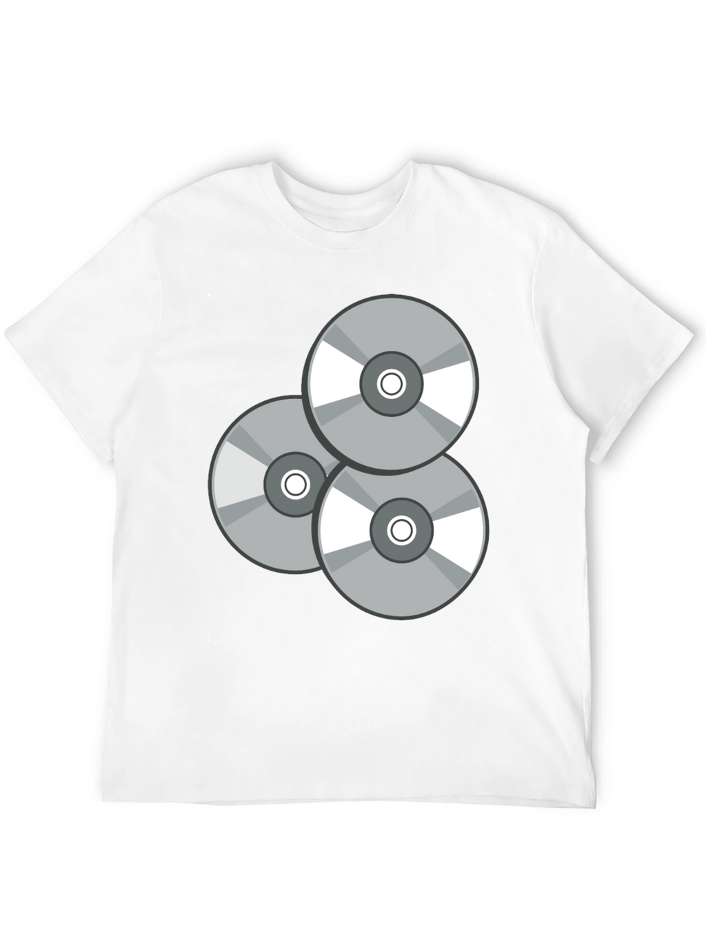 Retro CD Graphic T-Shirt - Black Casual Wear