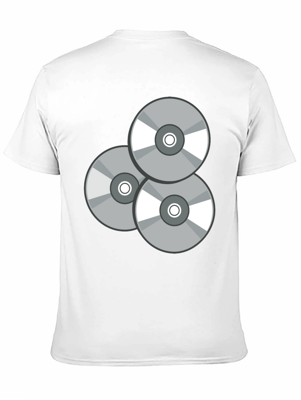 Retro CD Graphic T-Shirt - Black Casual Wear