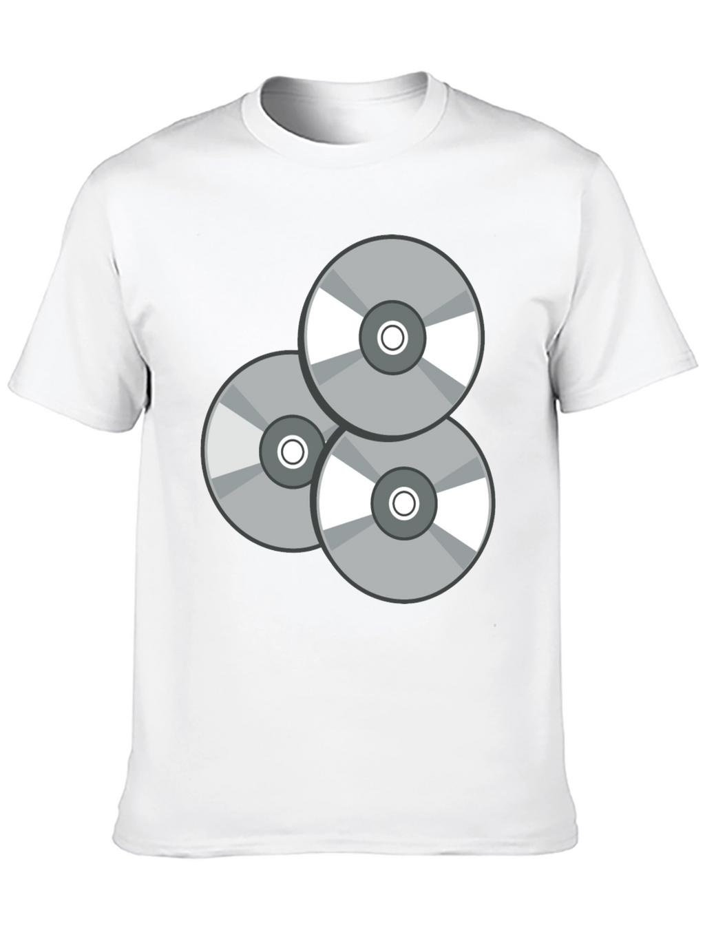 Retro CD Graphic T-Shirt - Black Casual Wear