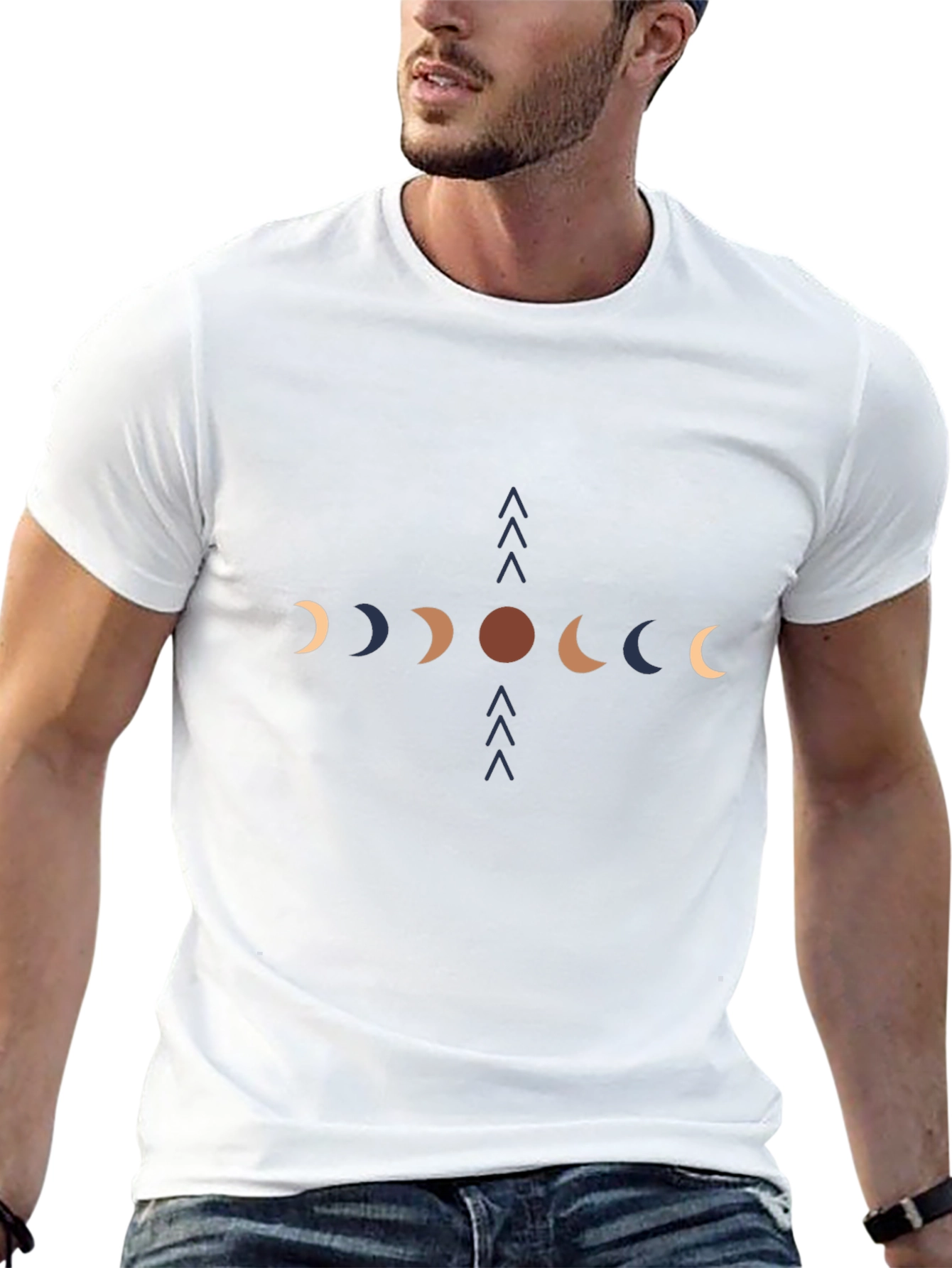 Lunar Phases Graphic Tee - Stylish Comfort