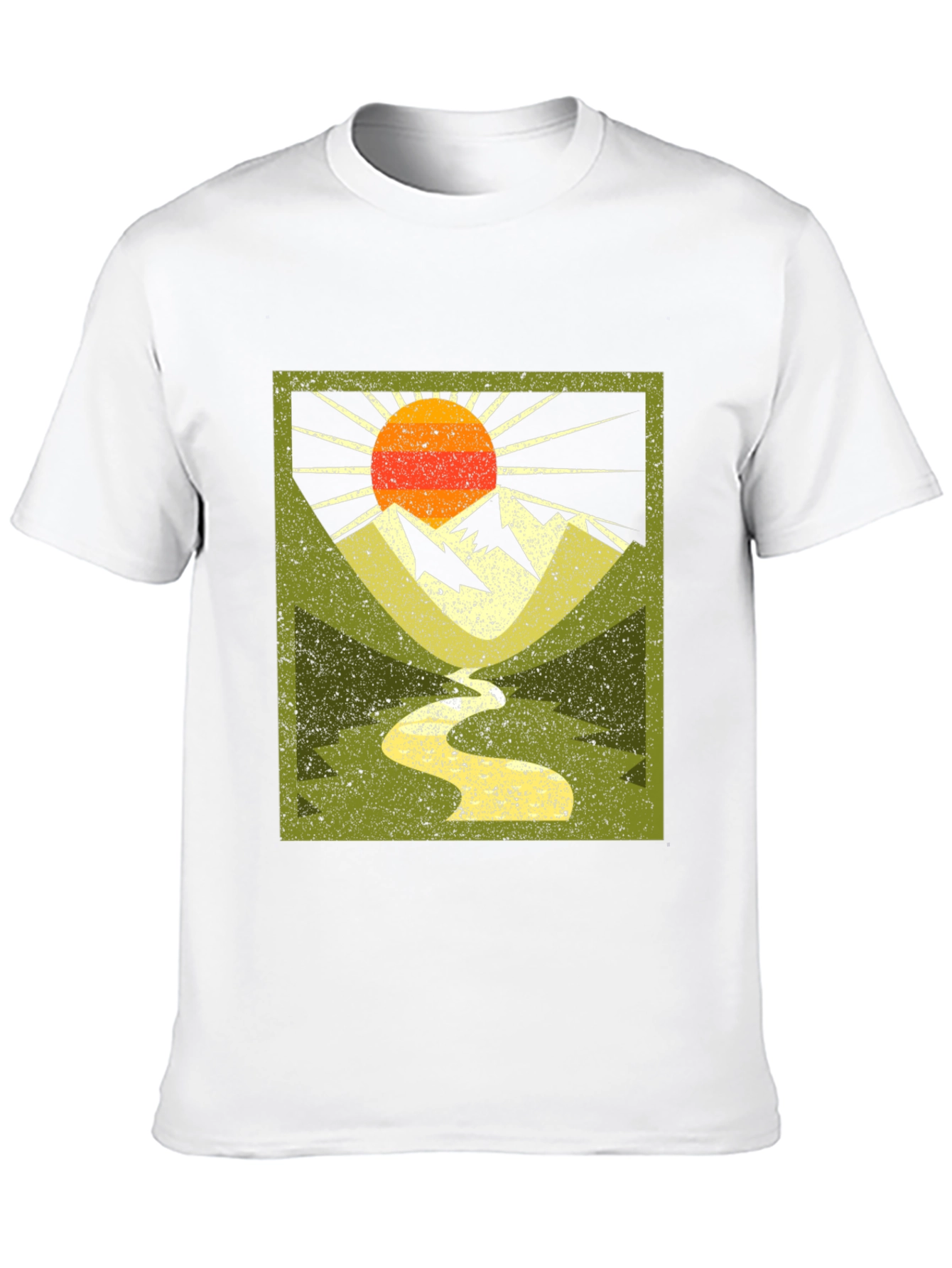 Mountain River Graphic Tee - Nature Adventure Shirt