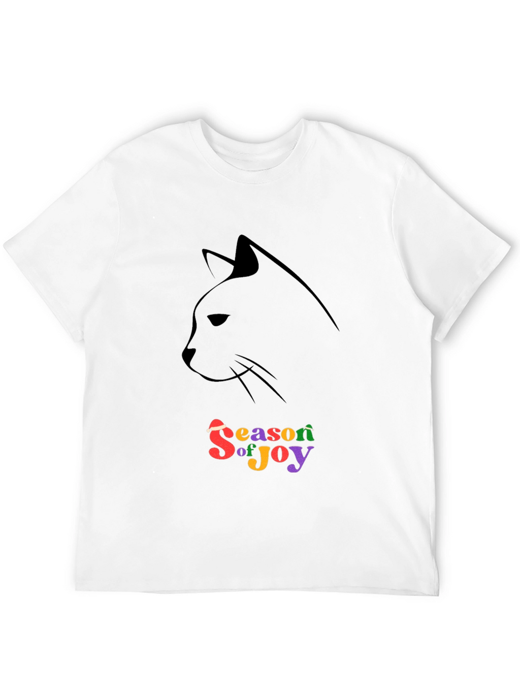 Season of Joy Cat Silhouette Black T-Shirt