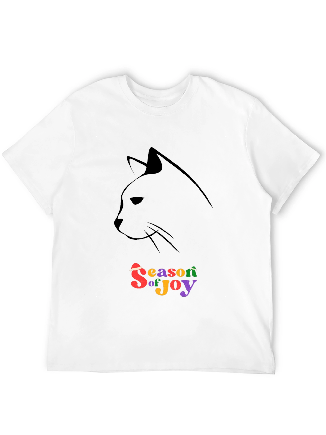 Season of Joy Cat Silhouette Black T-Shirt