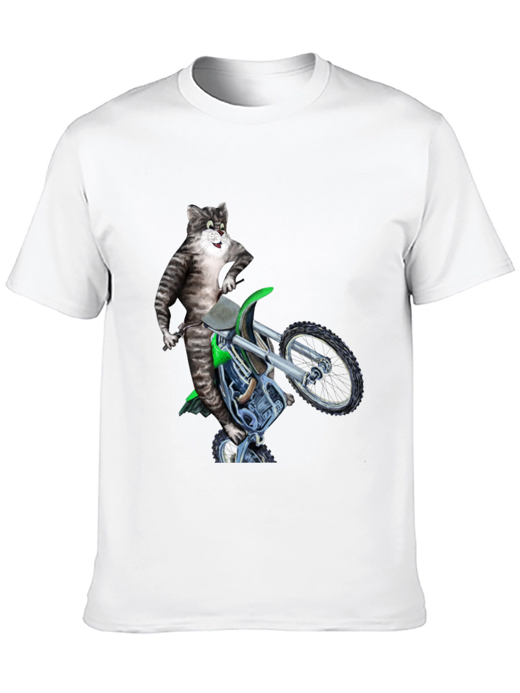 Cool Cat Riding Motorcycle Graphic Tee