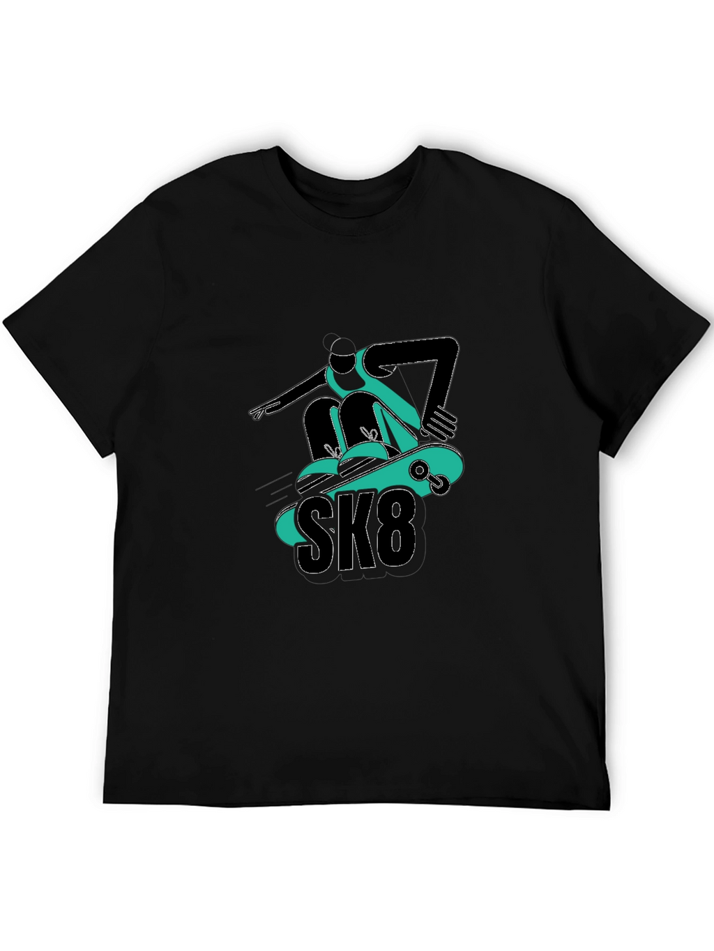 Cool SK8 Skateboarder Graphic Tee