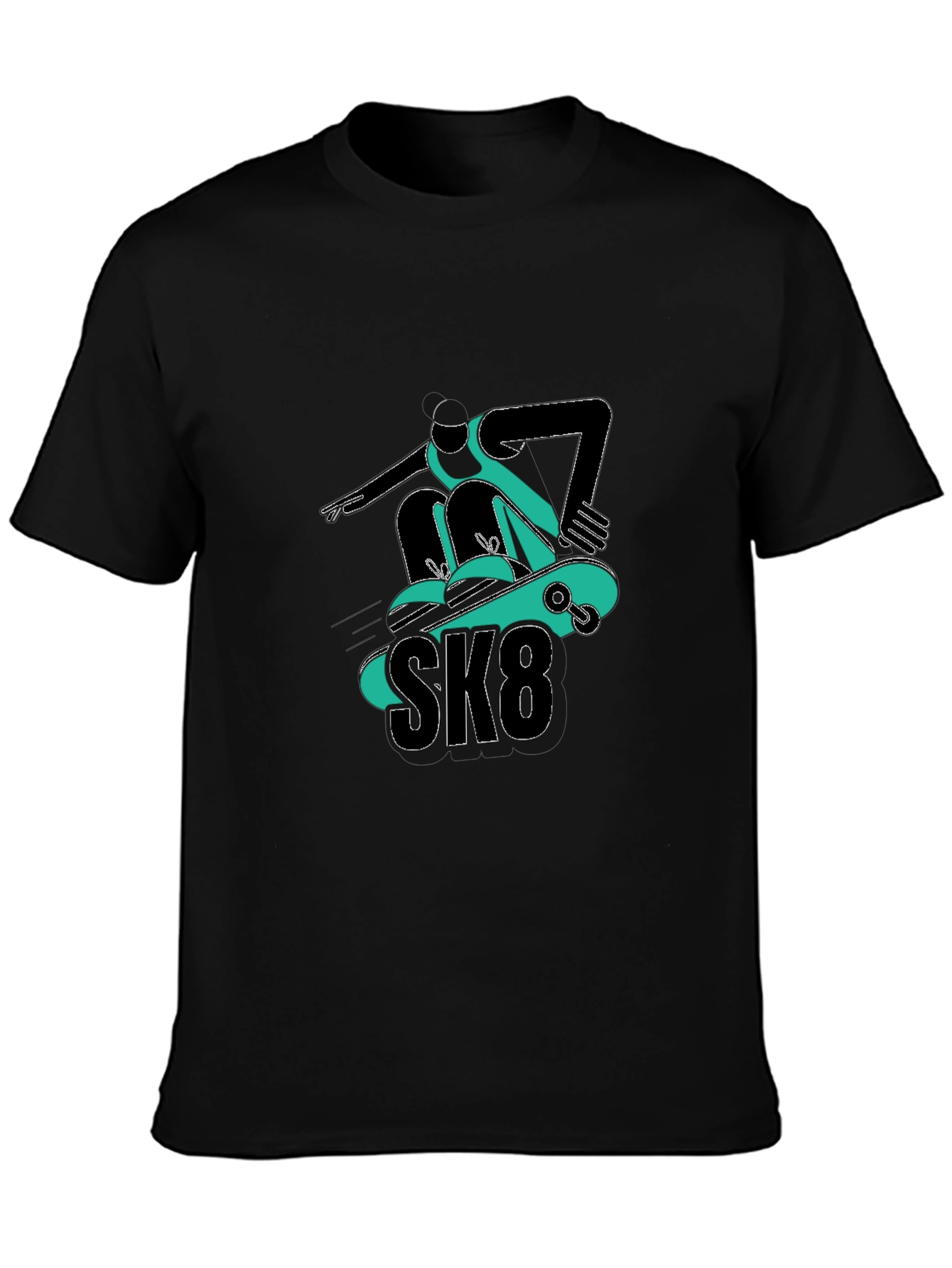 Cool SK8 Skateboarder Graphic Tee