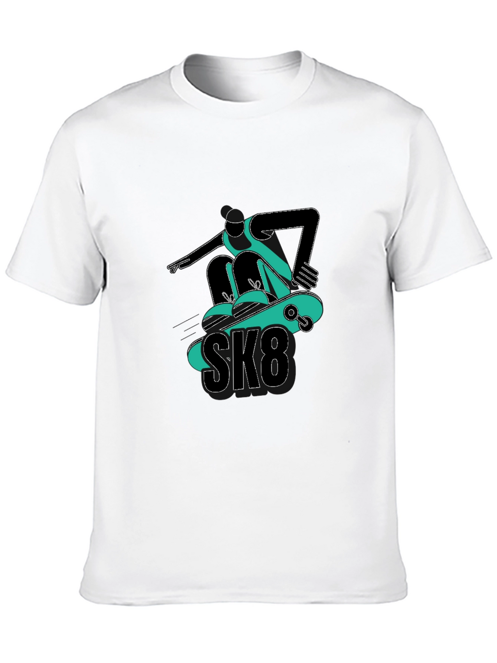 Cool SK8 Skateboarder Graphic Tee