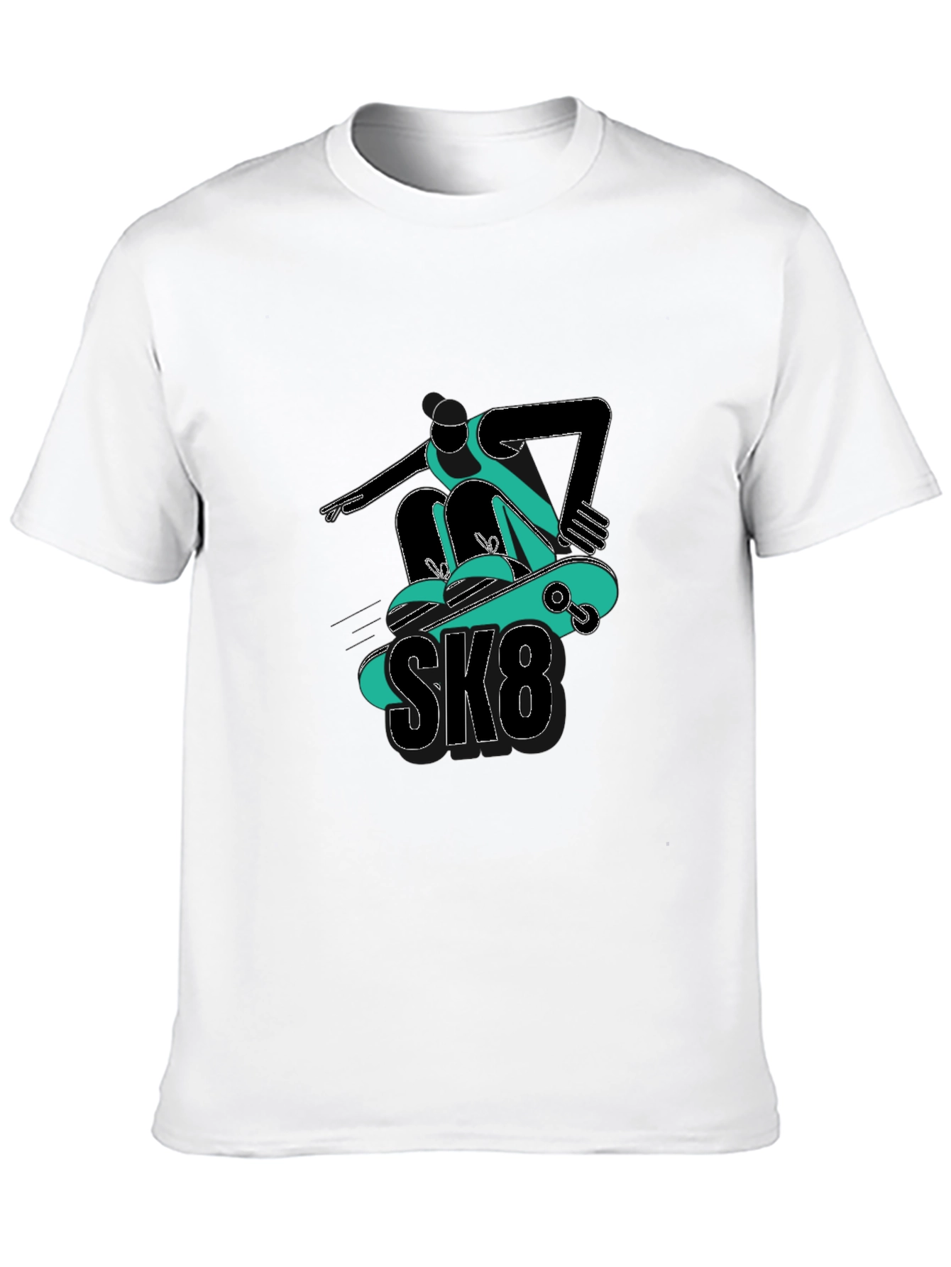 Cool SK8 Skateboarder Graphic Tee