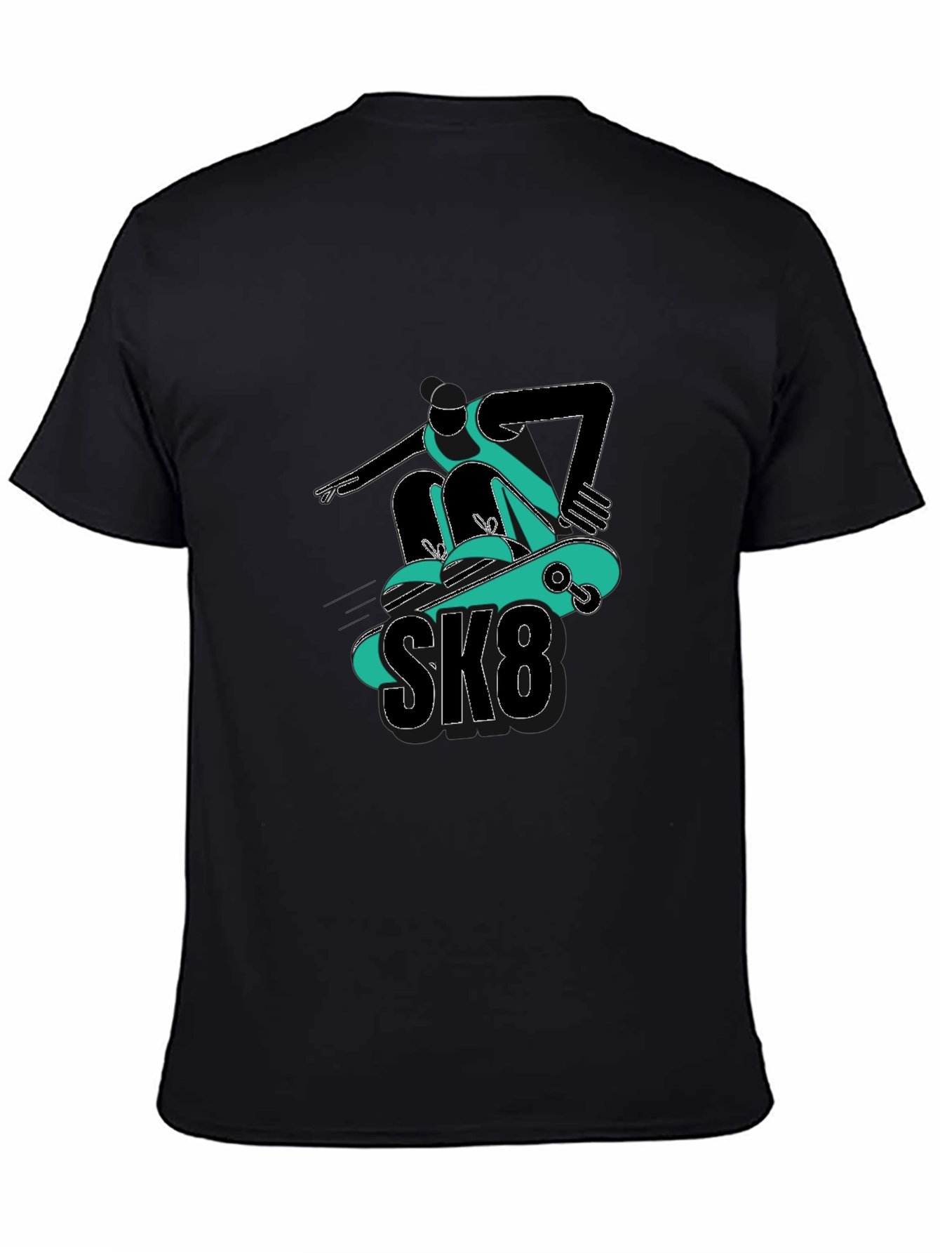 Cool SK8 Skateboarder Graphic Tee