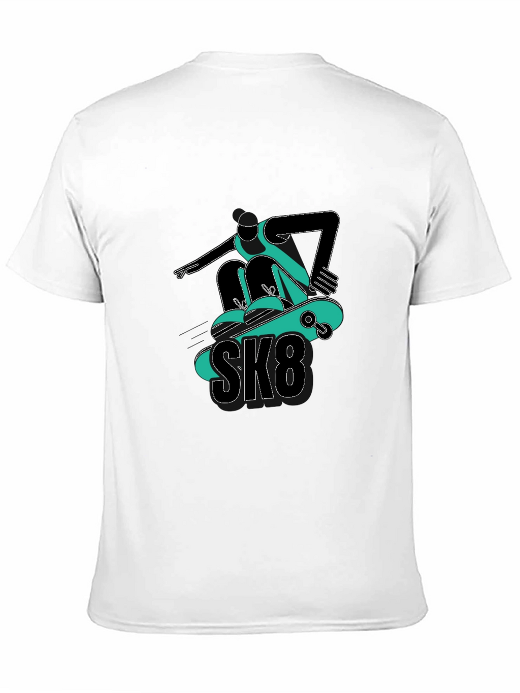 Cool SK8 Skateboarder Graphic Tee
