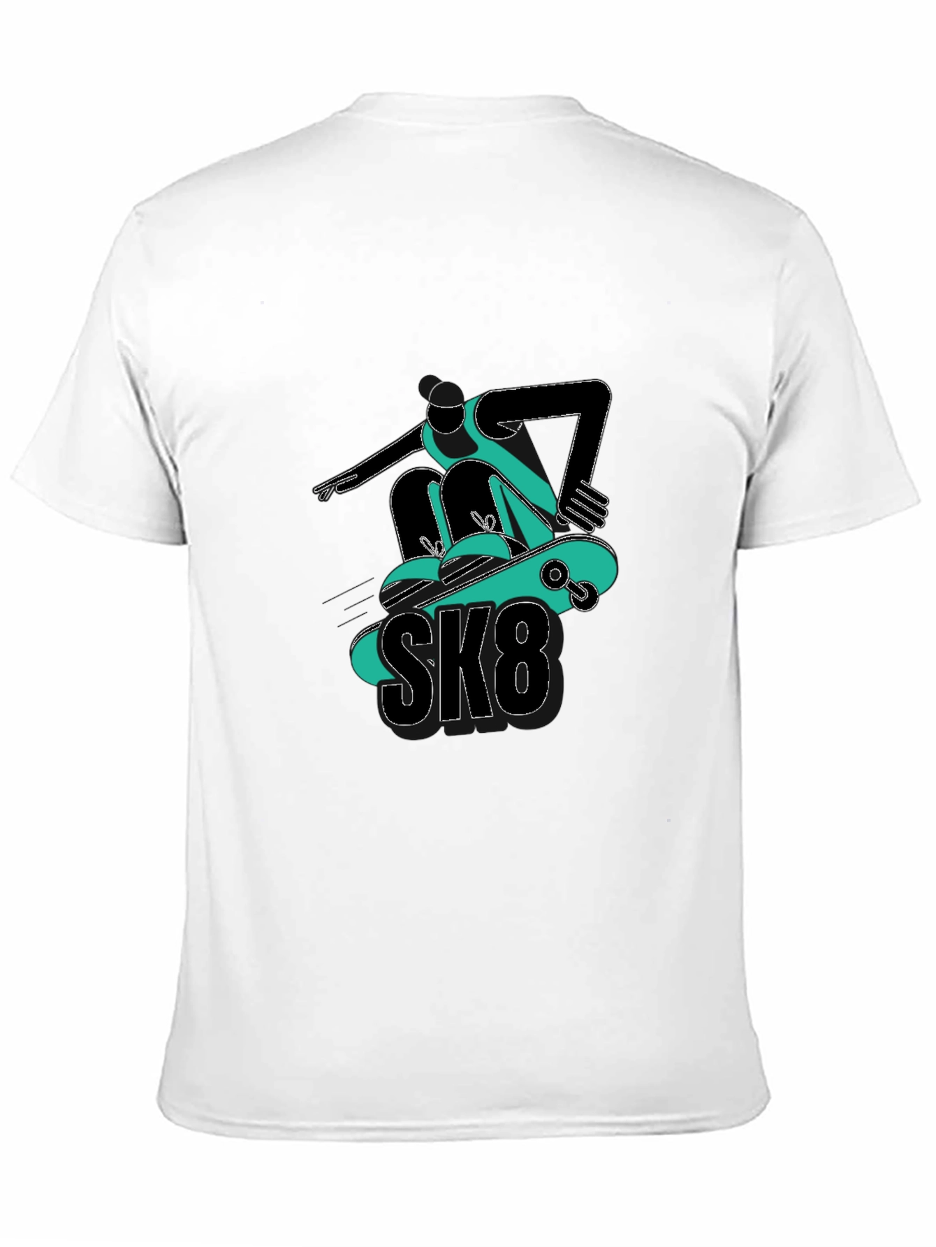 Cool SK8 Skateboarder Graphic Tee