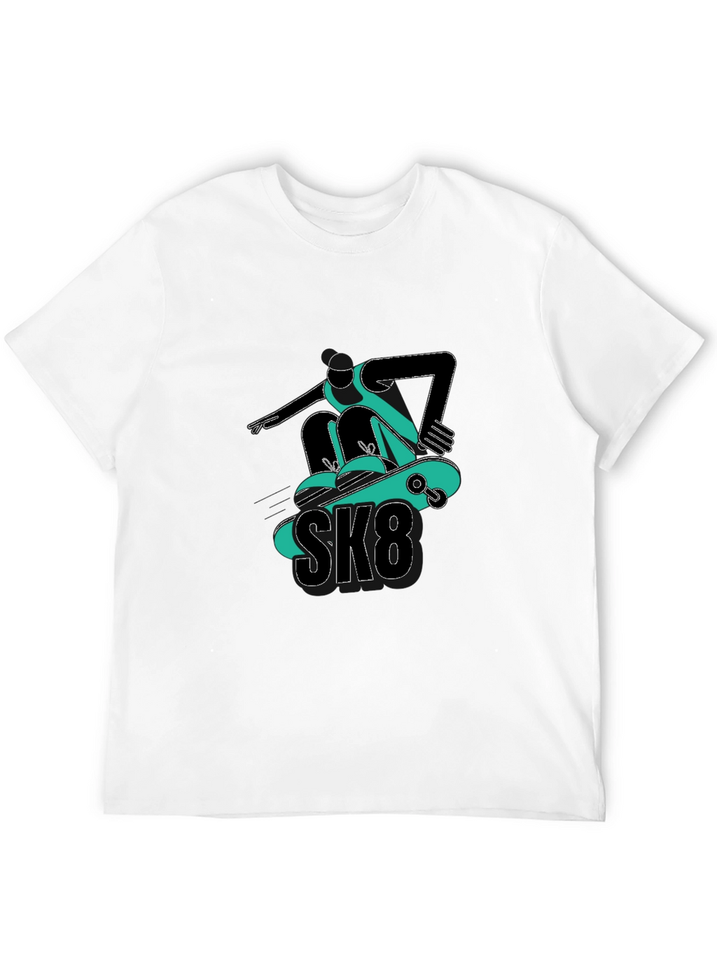 Cool SK8 Skateboarder Graphic Tee