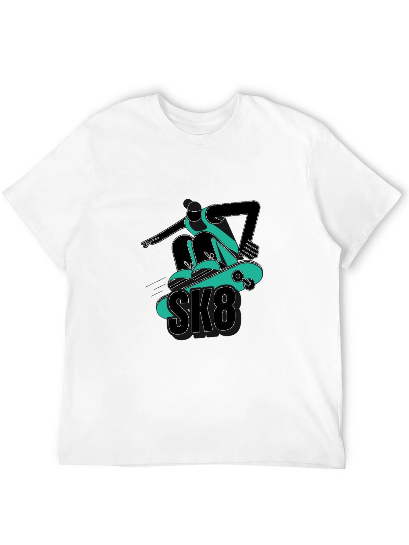 Cool SK8 Skateboarder Graphic Tee