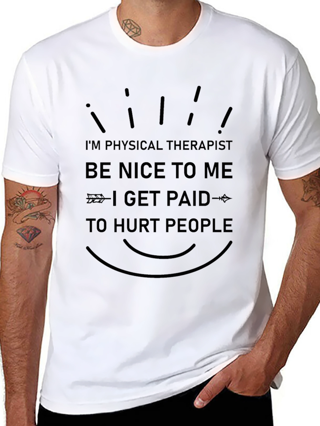 Physical Therapist Humor Black T-Shirt
