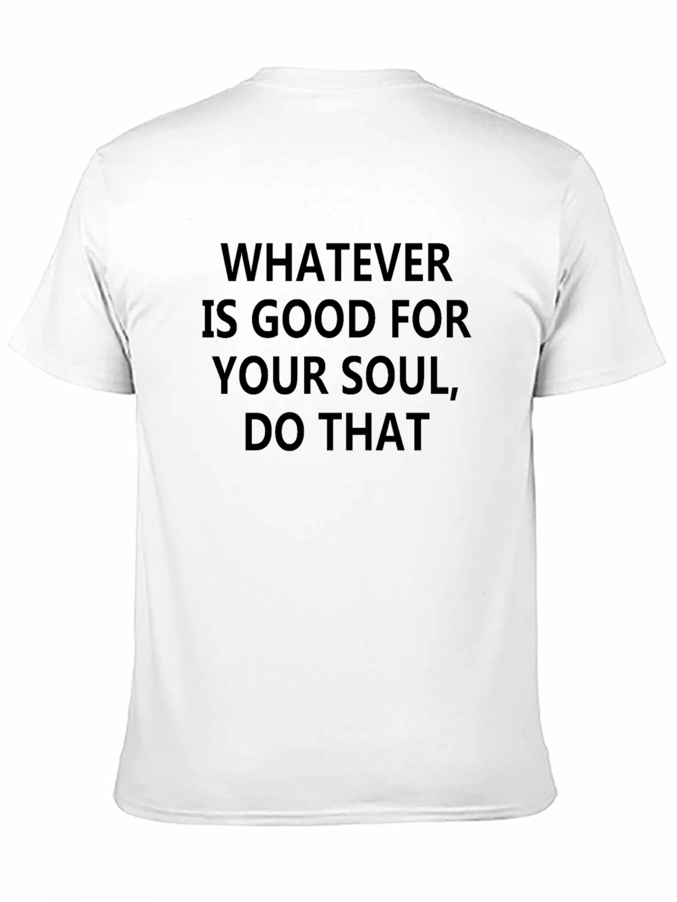 Soulful Statement Tee: Black T-Shirt with Inspirational Quote