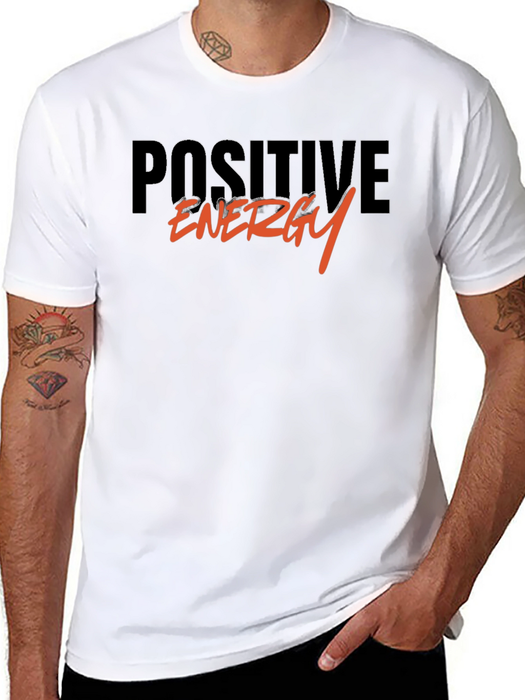 Positive Energy Graphic Black T-Shirt