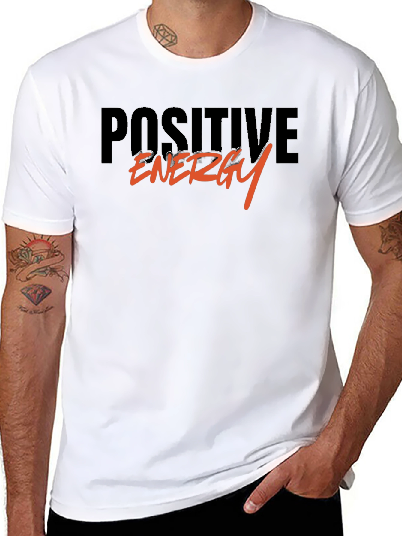 Positive Energy Graphic Black T-Shirt