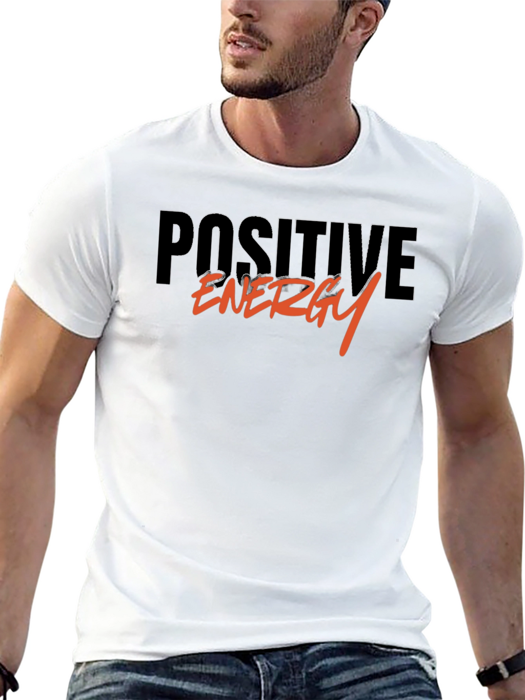 Positive Energy Graphic Black T-Shirt