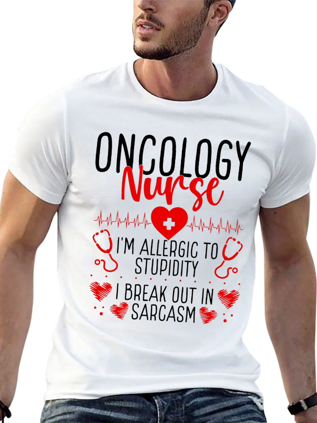 Oncology Nurse Novelty Graphic T-Shirt