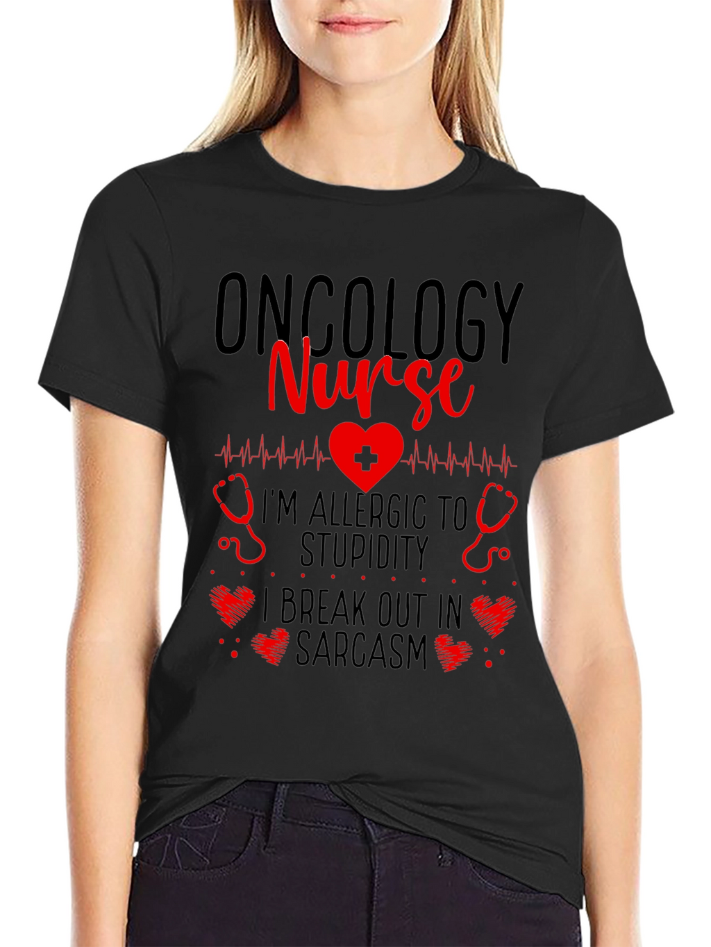 Oncology Nurse Novelty Graphic T-Shirt