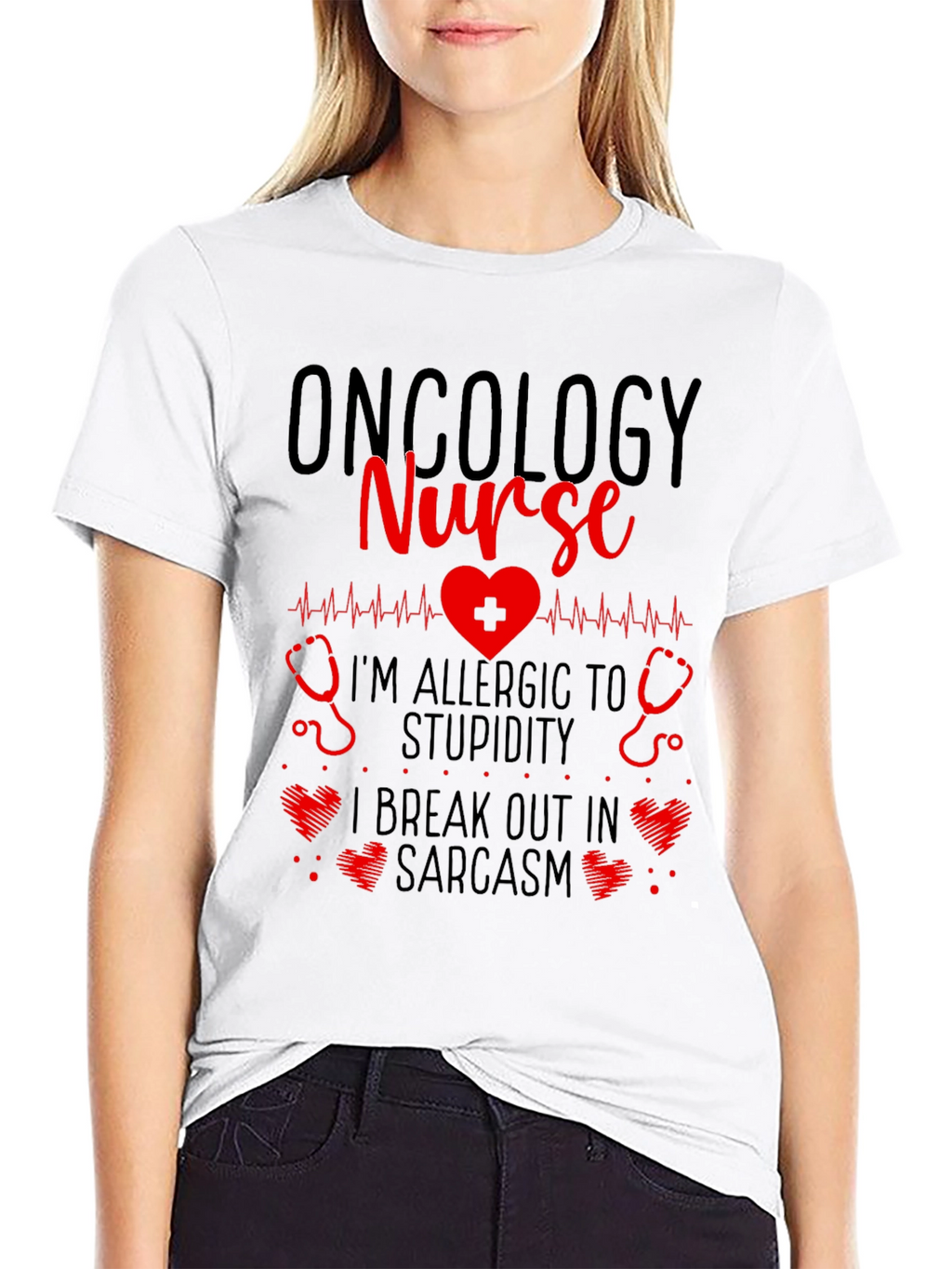 Oncology Nurse Novelty Graphic T-Shirt