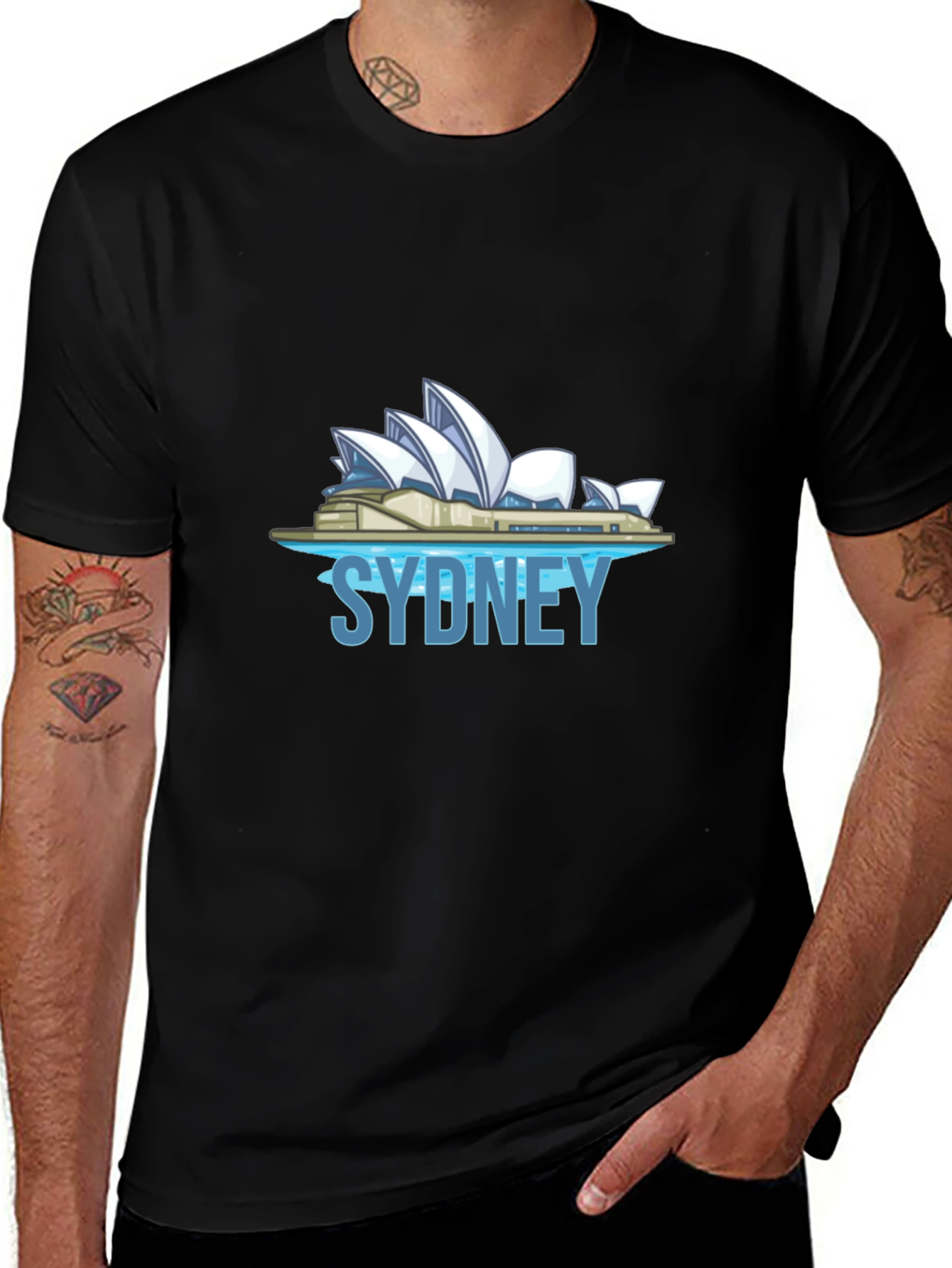 Sydney Opera House Graphic T-Shirt - Black
