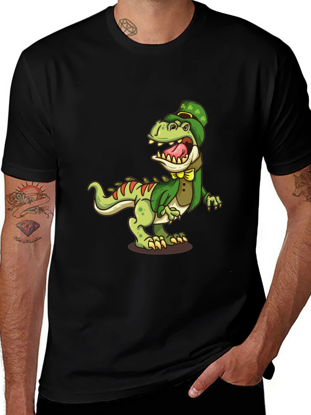 St. Patricks Day Dinosaur Graphic Tee
