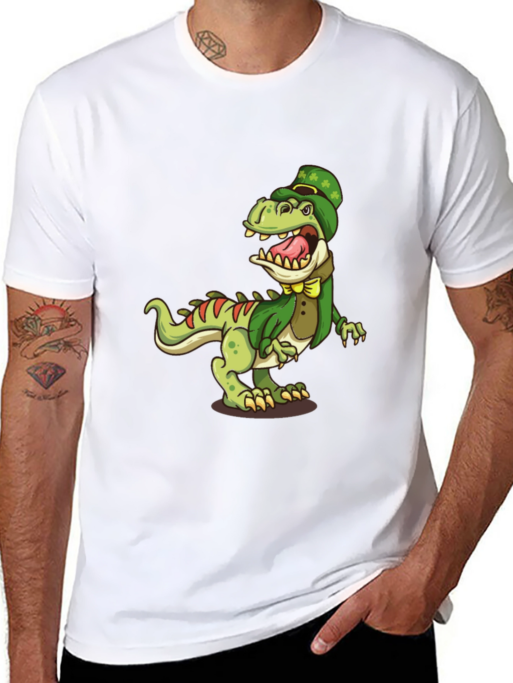St. Patricks Day Dinosaur Graphic Tee