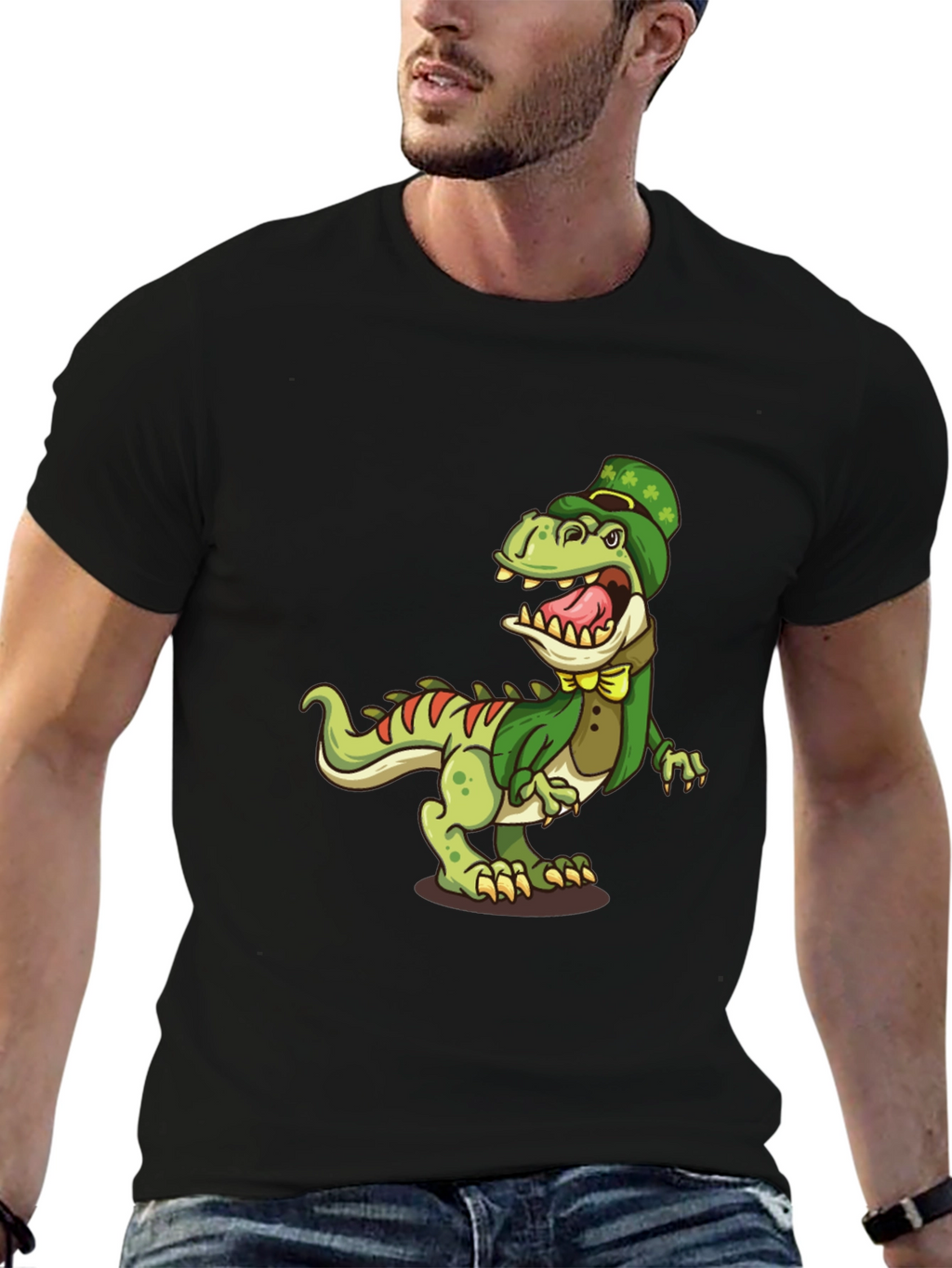 St. Patricks Day Dinosaur Graphic Tee