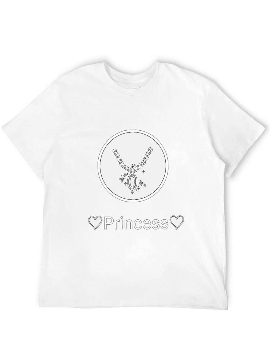 Princess Graphic Tee - Necklace Design Soft Fabric