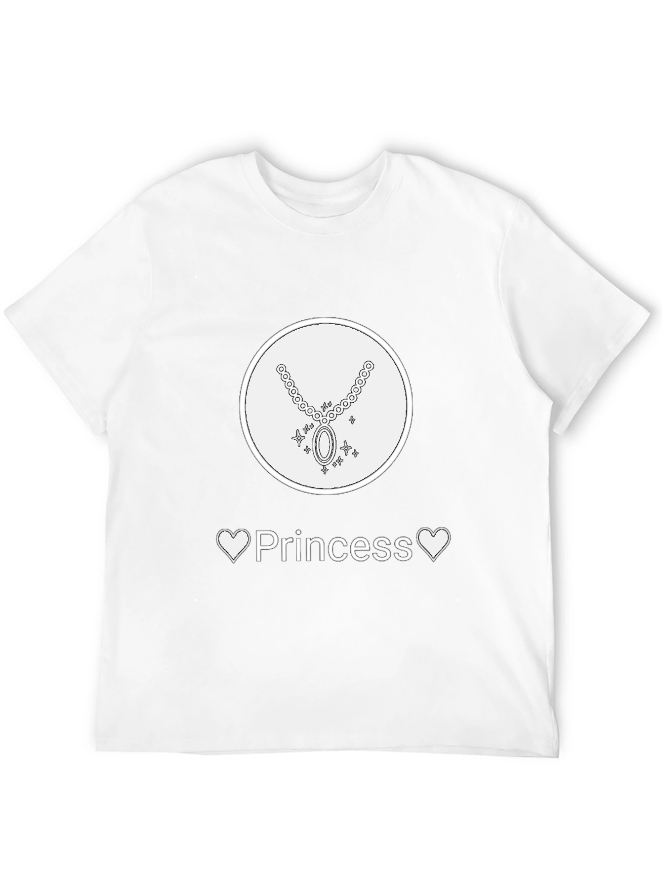 Princess Graphic Tee - Necklace Design Soft Fabric