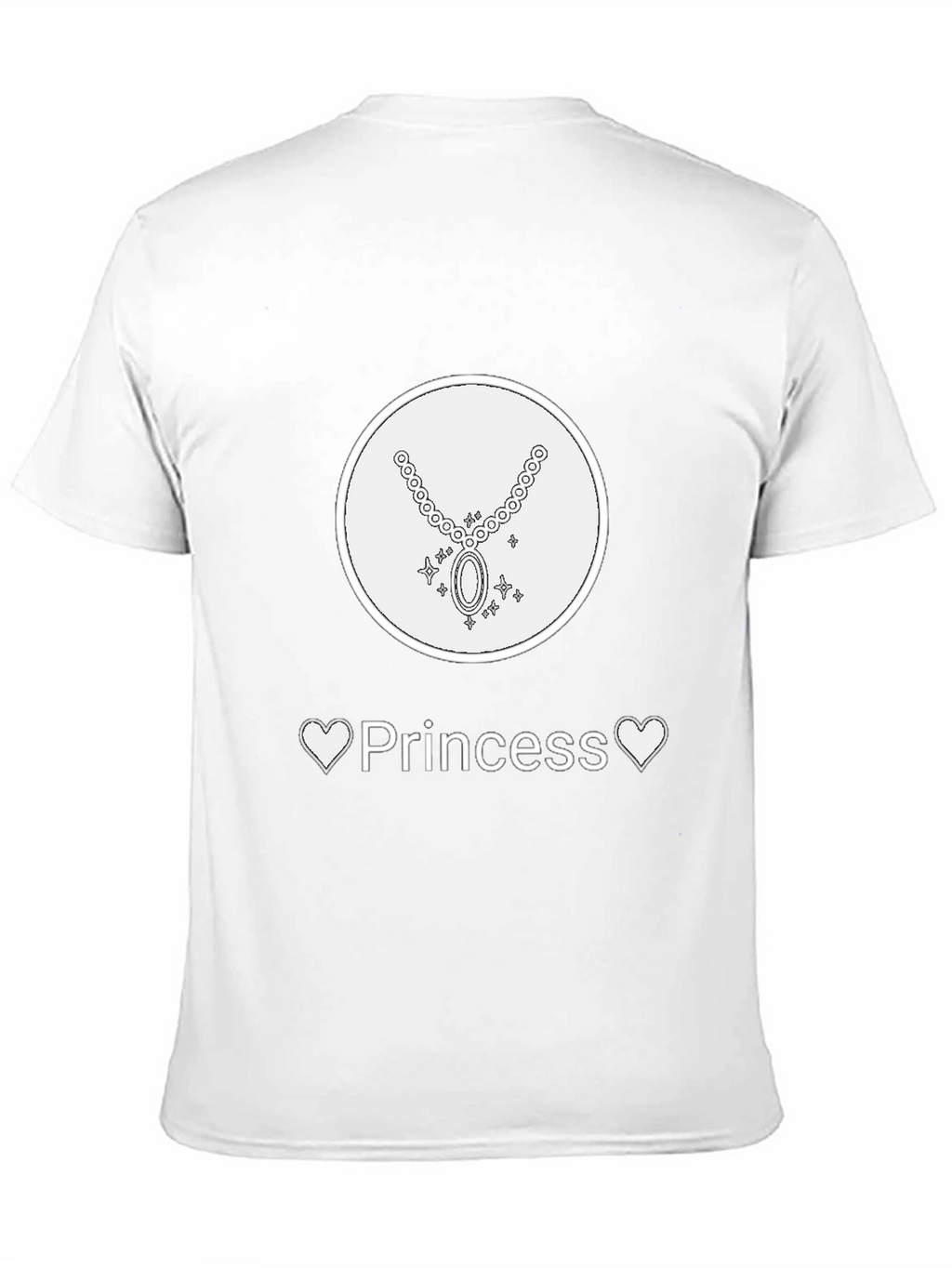 Princess Graphic Tee - Necklace Design Soft Fabric