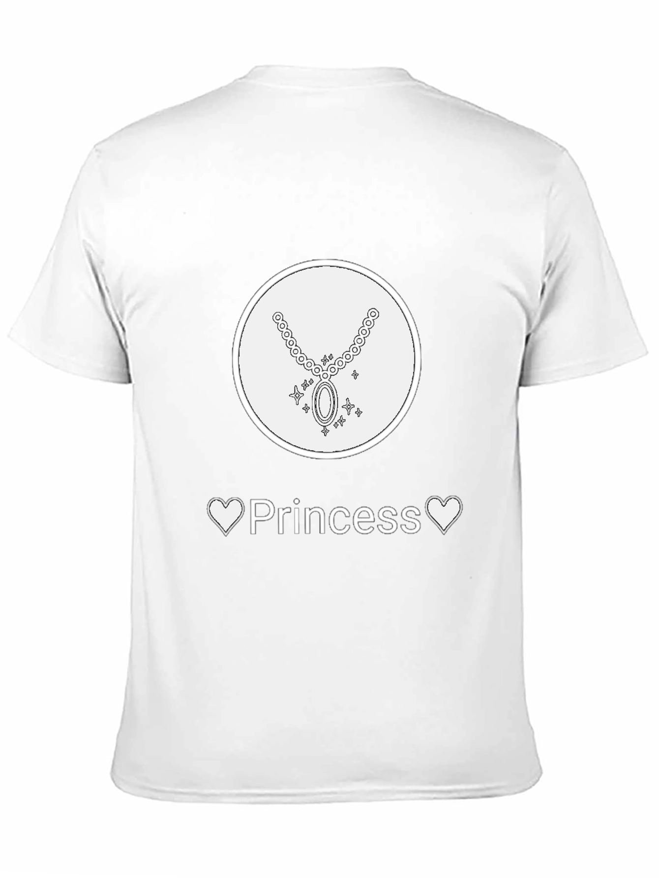Princess Graphic Tee - Necklace Design Soft Fabric